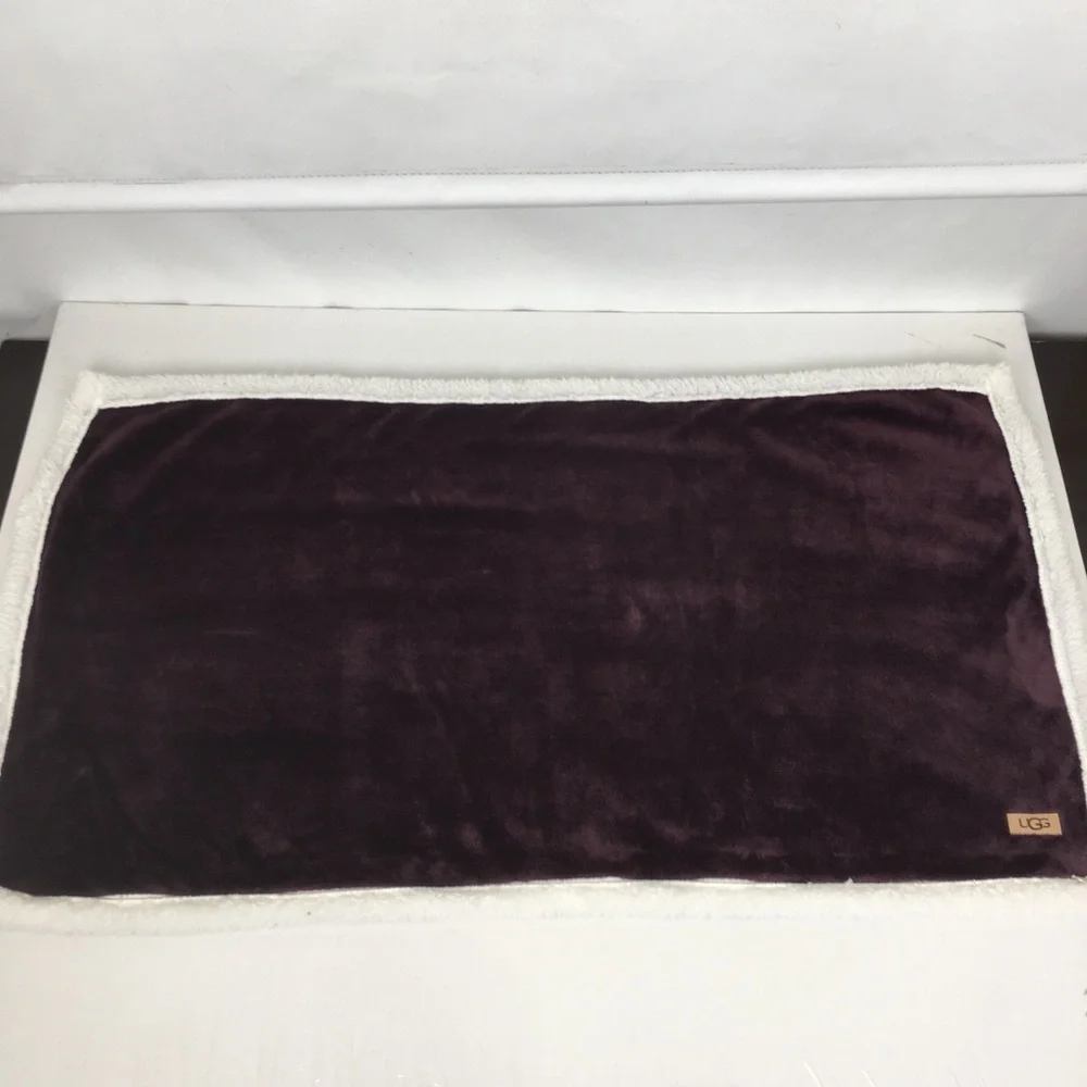 UGG King Pillow Shams Purple Sherpa Fleece Pillow Case Bedding